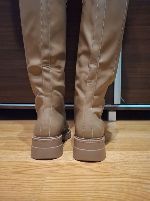 Kozaki nowe, brązowe kozaki, długie kozaki, 39