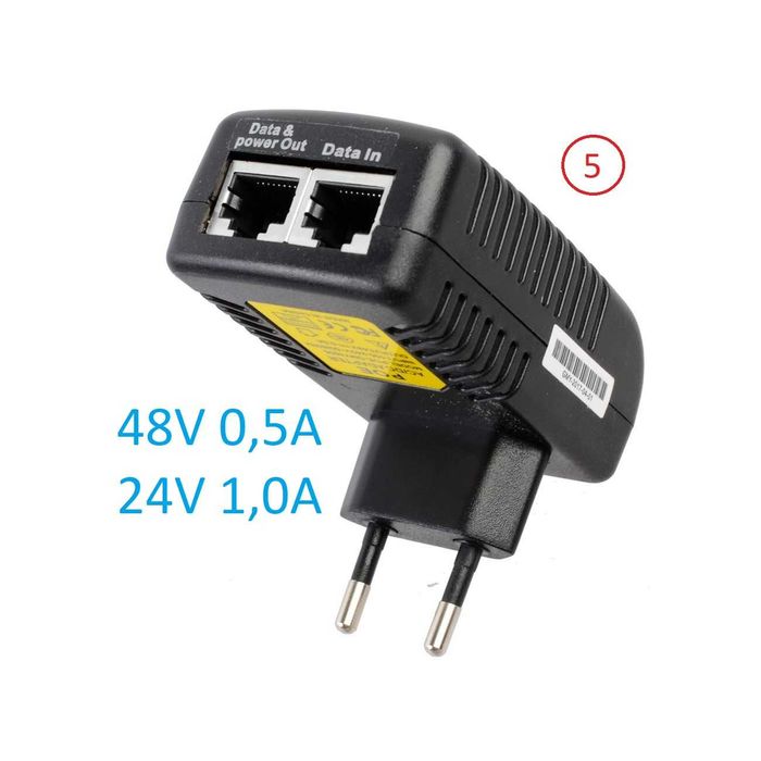 PoE/ПОЕ  инжектор сплиттер экстендер 24В 48В, монтажная коробка