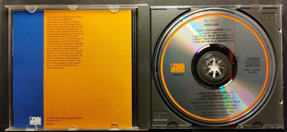CD Nu Shooz - Poolside super stan!