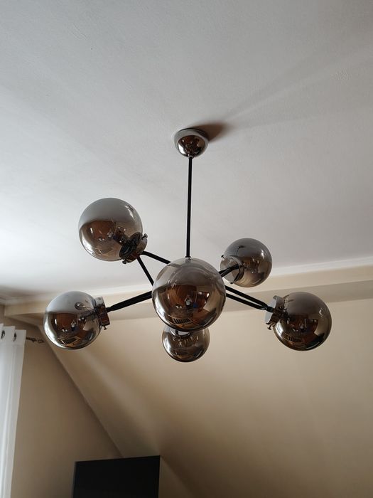 Lampa wisząca Sagito srebrne kule  6 x E14Alfa Leroy Merlin