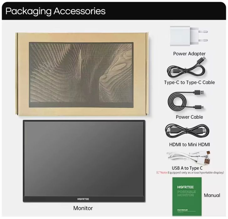 HGFRTEE Сенсорный монитор.Портативный Монитор с Сенсорный вводом
