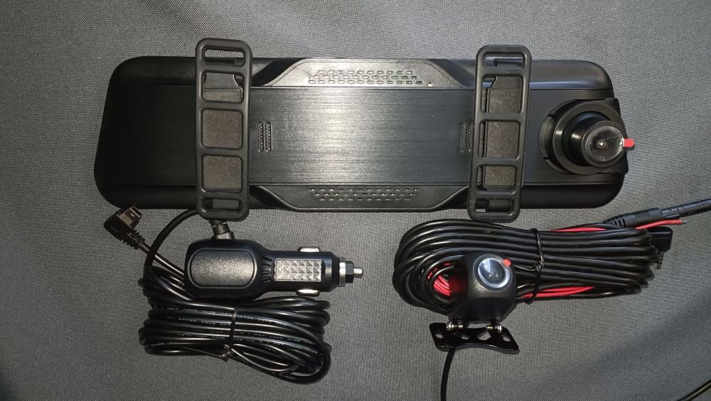 Зеркало видеорегистратор 10" 2 камеры Super Full HD Безопасность 24×7!