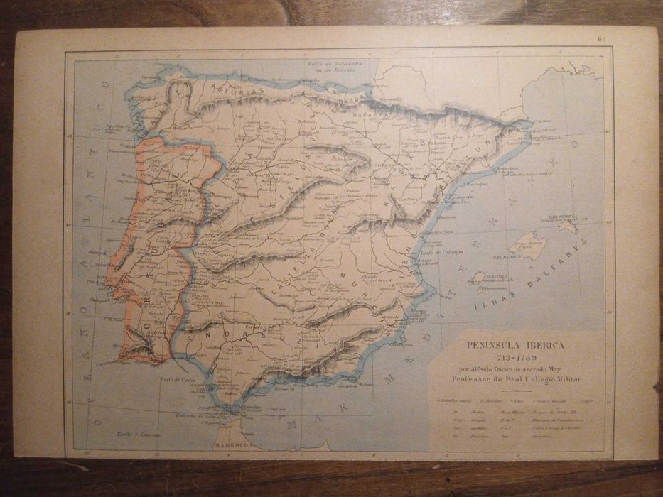 Mapa Peninsula Iberica 713-1789 (Final do Séc XIX, Início do Séc XX)