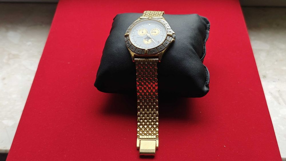 Zegarek Zenith Calendar Faza Księżyca  El Primero Styl Złoto Unikat