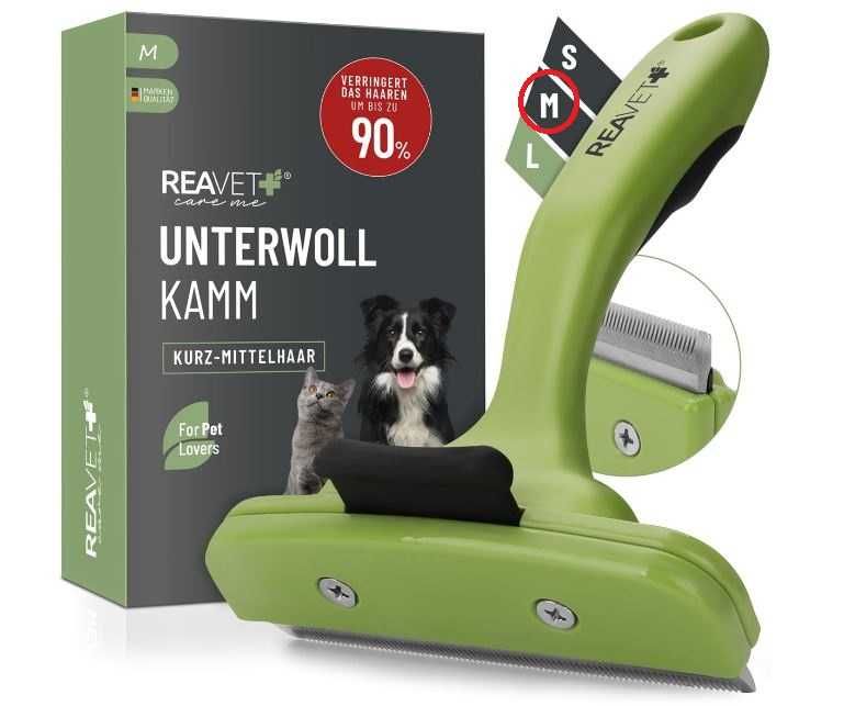 ReaVet Grzebień do podszerstka dla psów i kotów M