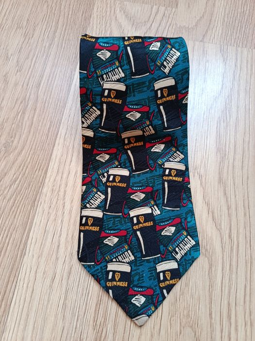 Чоловіча шовкова краватка в принт кухлів пива Guinness