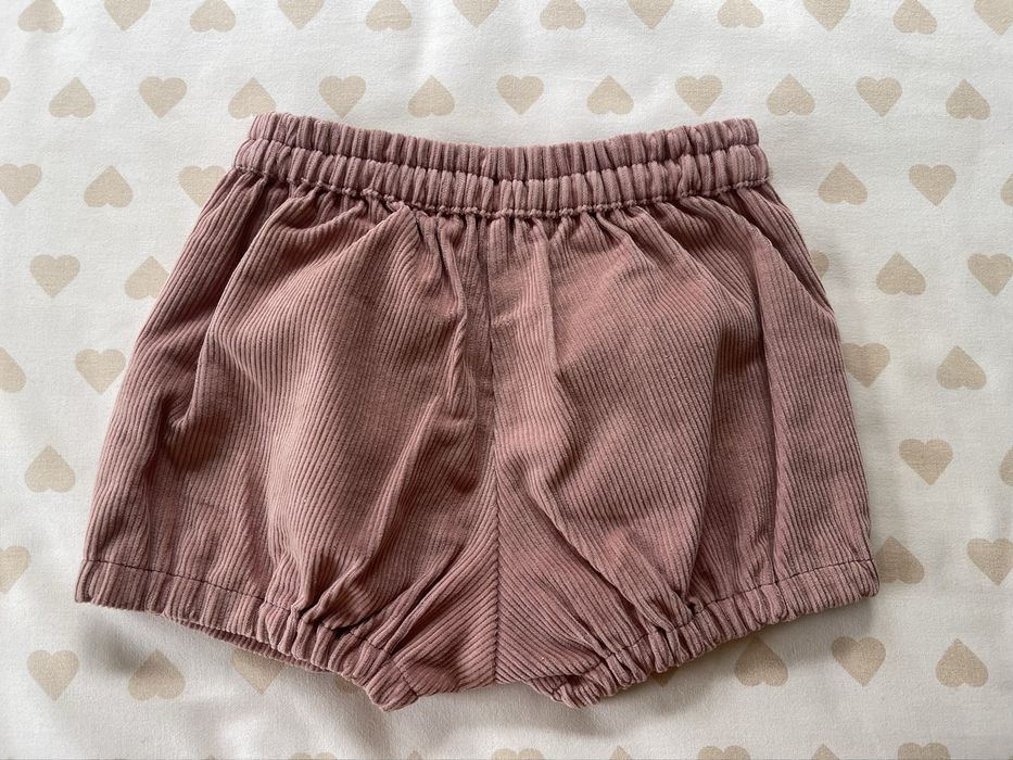 Tapa-fraldas em bombazine para menina (6-9 meses)