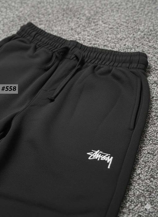 Черные Штаны Стусси Мини Лого | Спортивні Штани Stussy Чорні