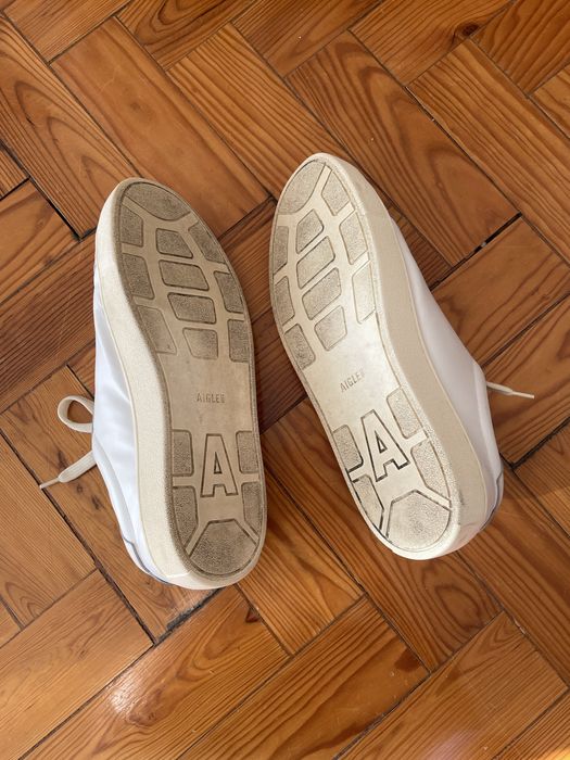 Sapatilhas em couro branco Escape AIGLE