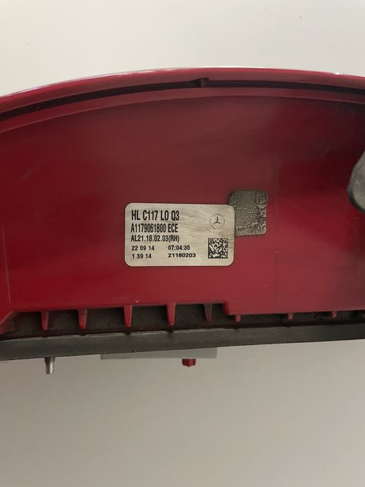 Задні Стопи, Фанарі Mercedec CLA 180,200,250 c117