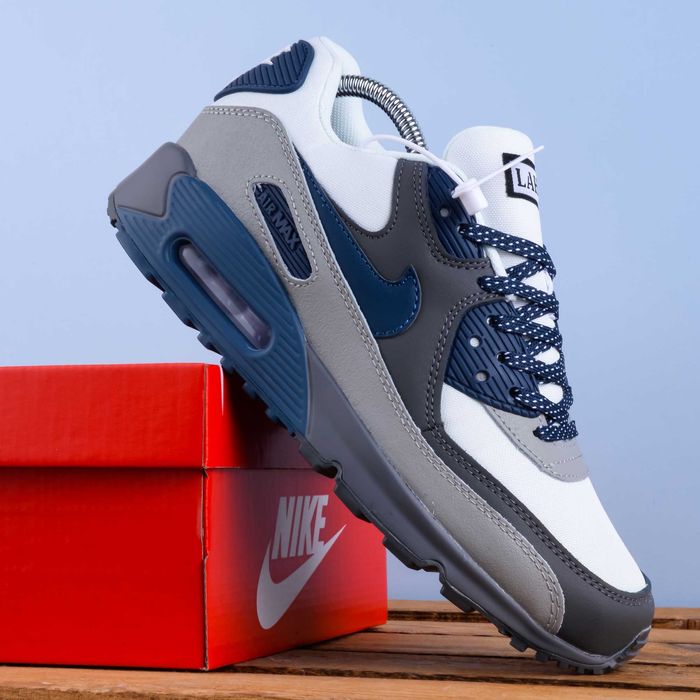 (1752) Акція! Кросівки Nike Air Max 90 Lahar чорні з синім (42 44 45) найк найки