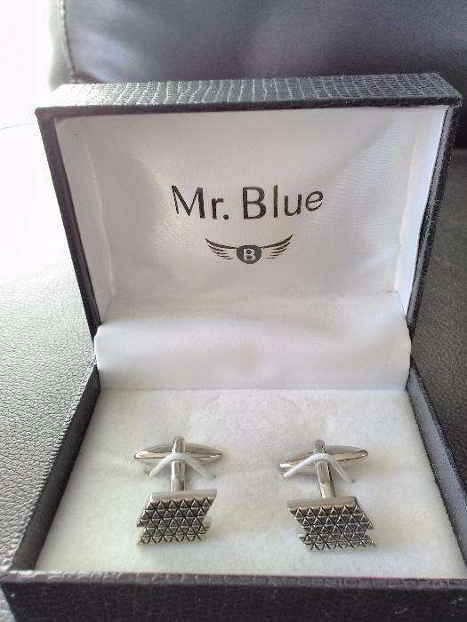 Mr Blue botões de punho