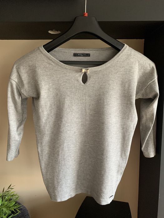 Sweter Mohito 3/4 rękawek szary rozmiar S