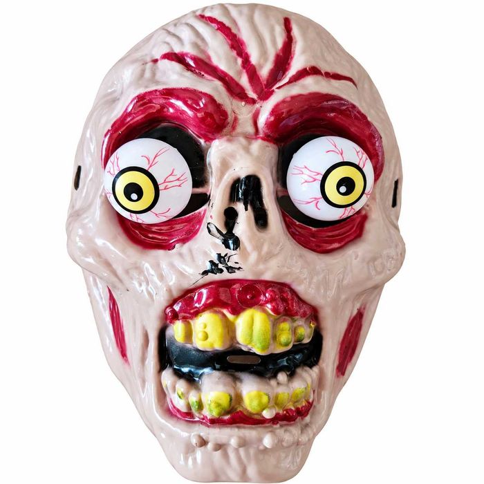 Maska Horror Zombie Straszna Twarz Żółte Oczy Halloween