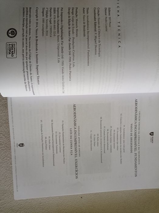 Aerodinâmica incompreensível: fundamentos - Vasco de Brederode