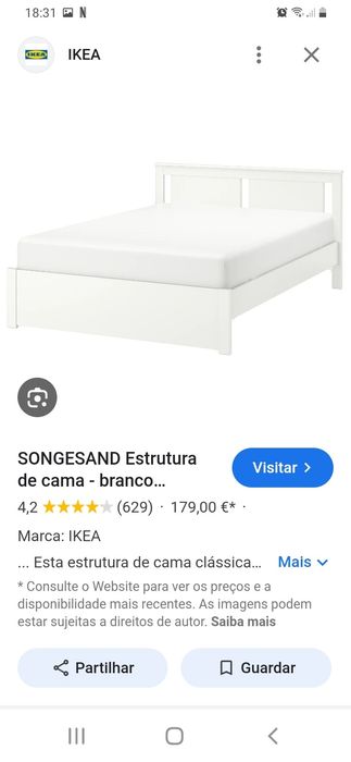 Cama de casal com colchao em queluz
