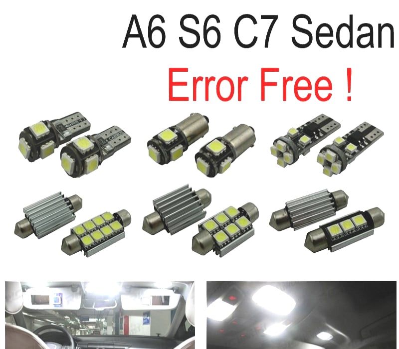 KIT COMPLETO 16 LAMPADAS LED INTERIOR AUDI A6 S6 RS6 C7 SEDAN 12-17