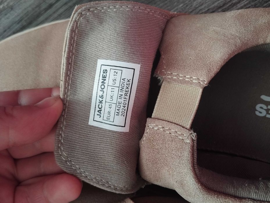 Замшеві чоловічі лофери сліпони Jack & Jones 45 розмір