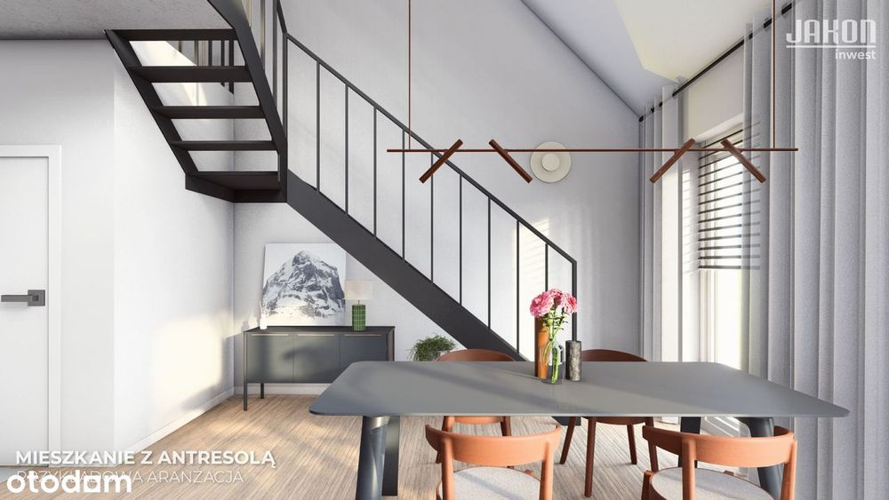53 m² | mieszkanie dwupoziomowe z balkonem | Brzeg