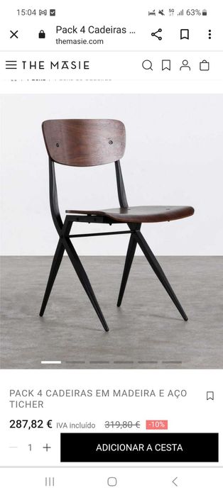 Cadeiras tipo industrial The Maisie