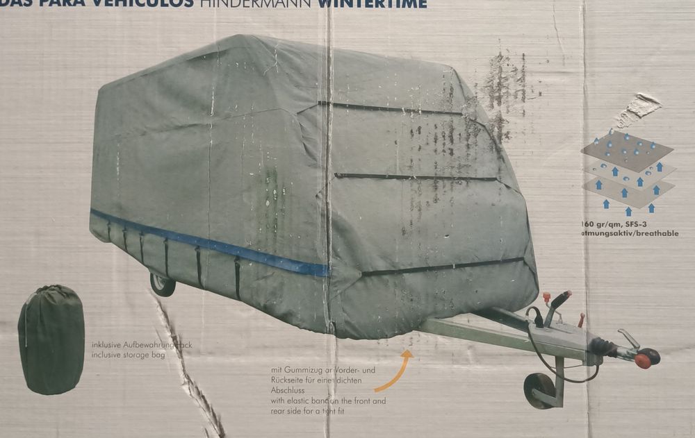 Pokrowiec zimowy na przyczepę kempingową HINDERMANN WINTERTIME 710 cm (Stan Bdb!)