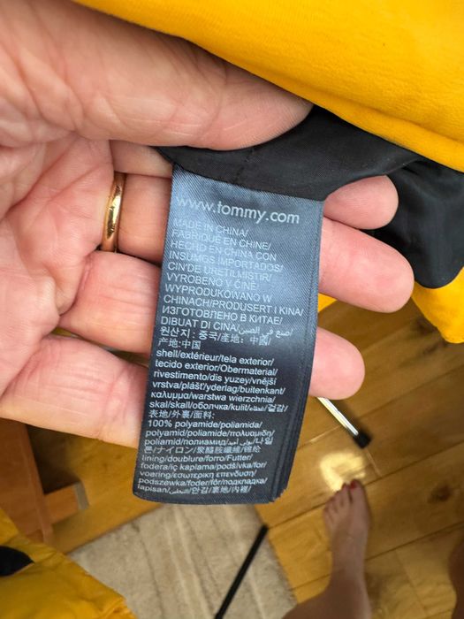 Bardzo ciepła kurtka płaszcz puchowy z kapturem TOMMY HILFIGER XXL  44