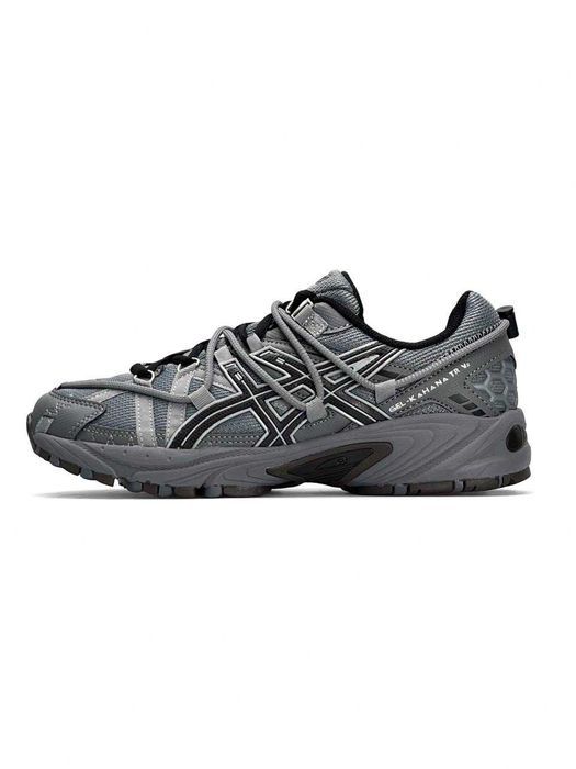 Кросівки ASICS Gel-Kahana TR V2 Grey Premium рефлективні шнурки i89 | Кроссовки Асикс чоловічі