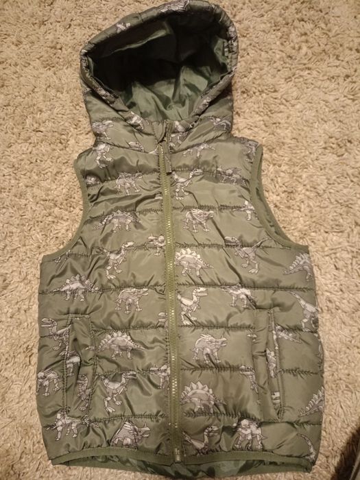 Bezrękawnik w dinozaury/kamizelka/, kufajka na 128cm
