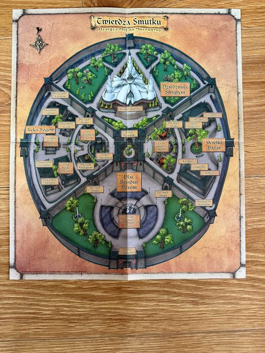 Plakat Mapa Oryginał z wersji pudełkowej The Elders Scrolls III: Tribunal