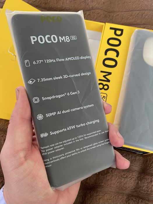 Poco M8 5g black/ green 8/256 gb