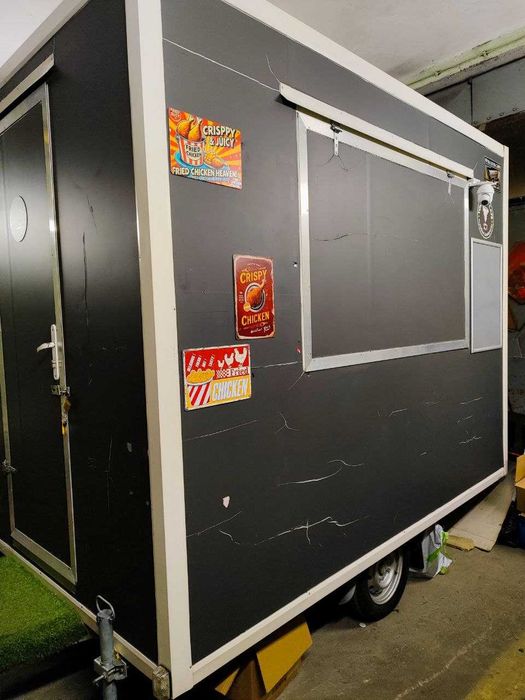 Prszyczepa gastronomiczna, gotowy biznes, kurczak z rożna, food truck