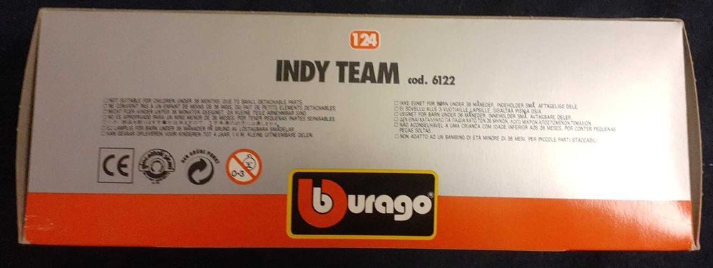 Burago Formula 1 Indy team, cod 6122, escala 1/24