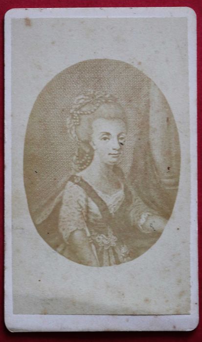 Rainha D. Maria I CDV de gravura