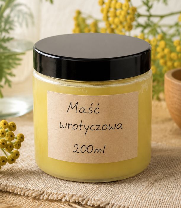 Maść mazidło krem z wrotyczu 200ml trądzik, zmiany skórne egzema rzs