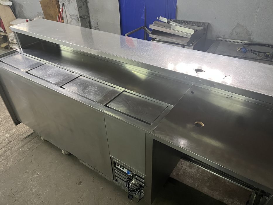 Balcão de atendimento botelheiro com refrigeração