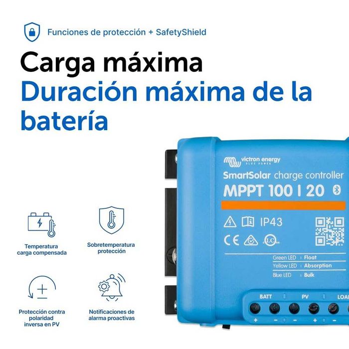 Regulador solar Victron SmartSolar 100|20 (Autocaravana / Campervan)