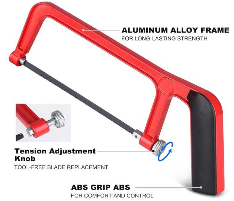 Piła ręczna 150mm do cięcia metalu + blok do cięcia