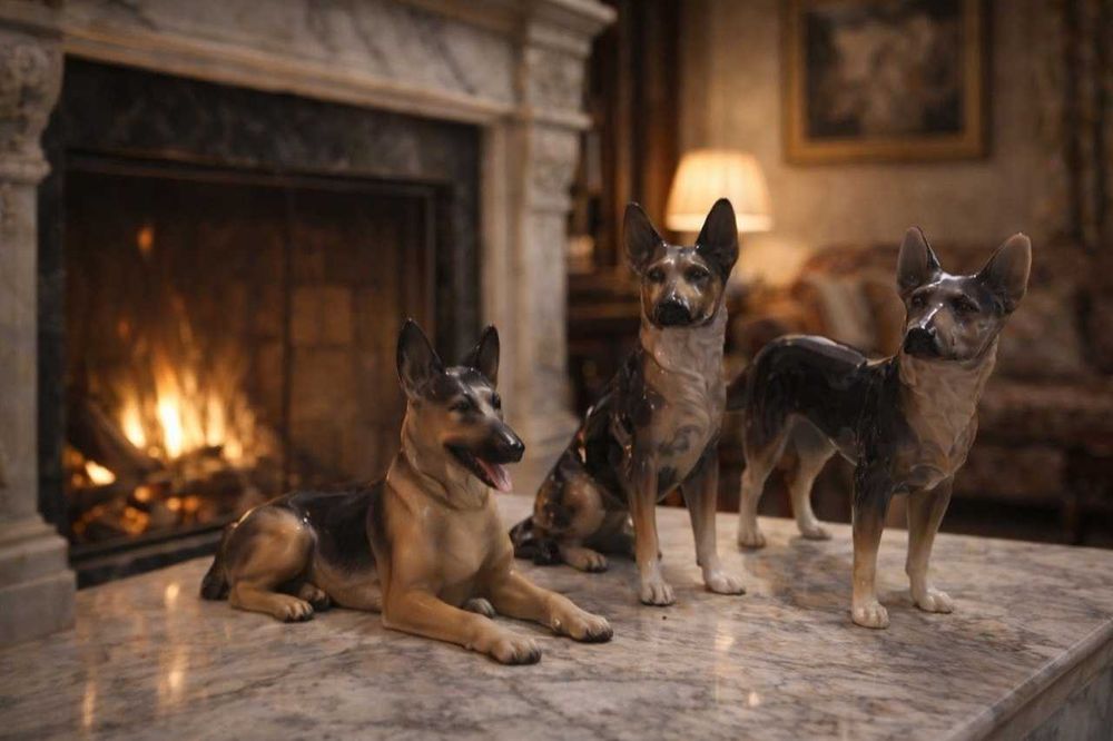 Элитный фарфор Германии: коллекция крупных овчарок 30–38 см