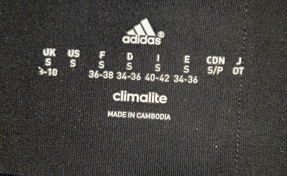 Legginsy Adidas climalite rozmiar S w literki
