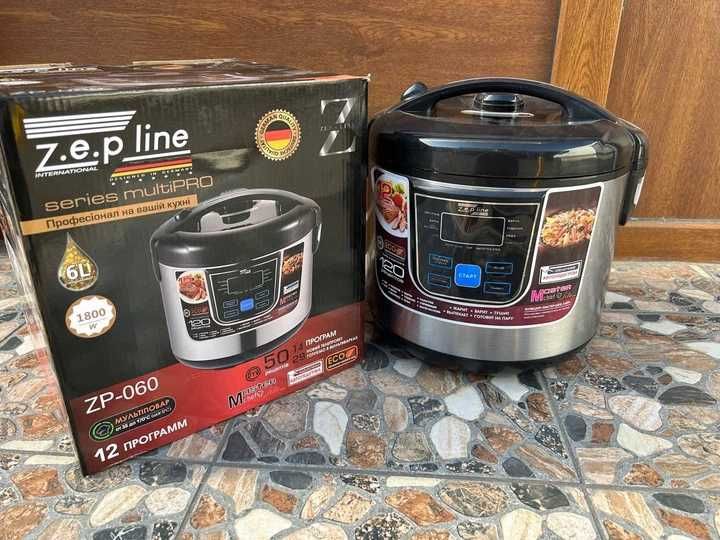 НЕМЕЦКАЯ Мультиварка Zepline ZP-060, 1800 Вт,объем 6 л,пароварка НОВАЯ
