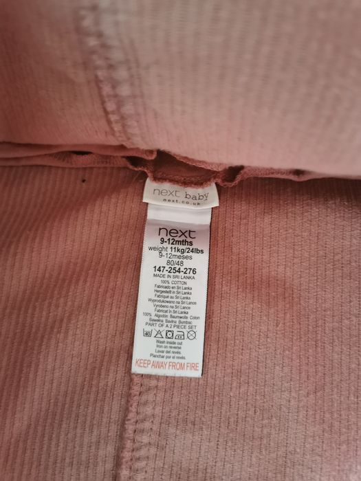 Sukienka ogrodniczka sztruksowa szelki 74 80
