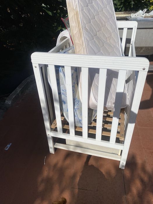 Cama berço bebe criança grades madeira