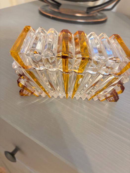 Szkatułka PRL szklana