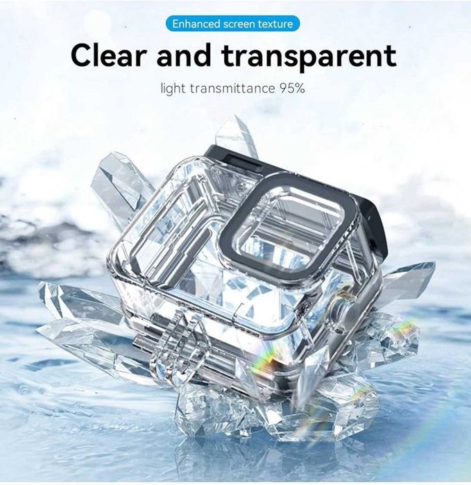 Capa impermeável TELESIN para GoPro Hero 13/12/11/10/9 - 45m