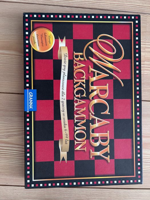Warcaby, Backgammon, gra stan idealny, bez folii