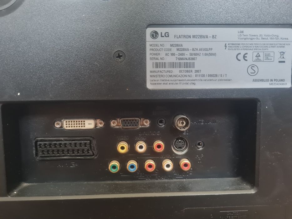 Telewizor Monitor LG FLATRON M228WA-BZ