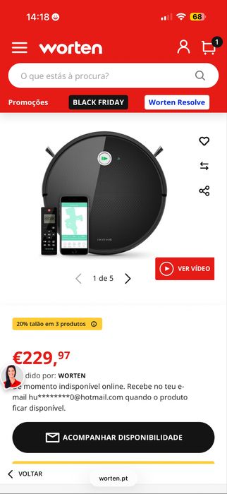 Aspirador CREATE como novo