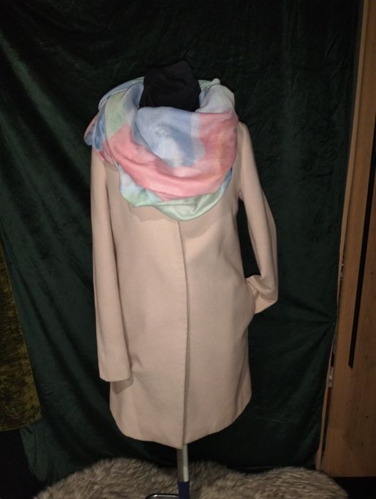 Płaszcz, elegancki,różowy  Benetton