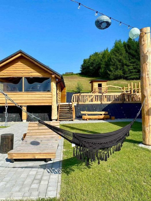 Domek na wynajem z gorącą balią z hydromasażem na wyłączność