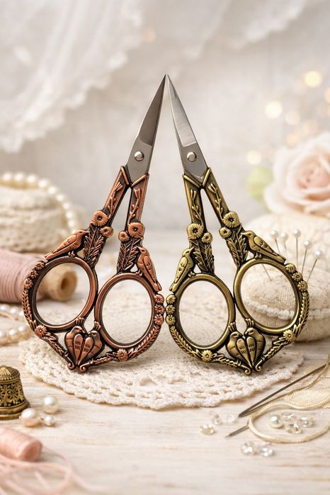 Ножницы для рукоделия вышивки медь бронза ножиці для рукоділля